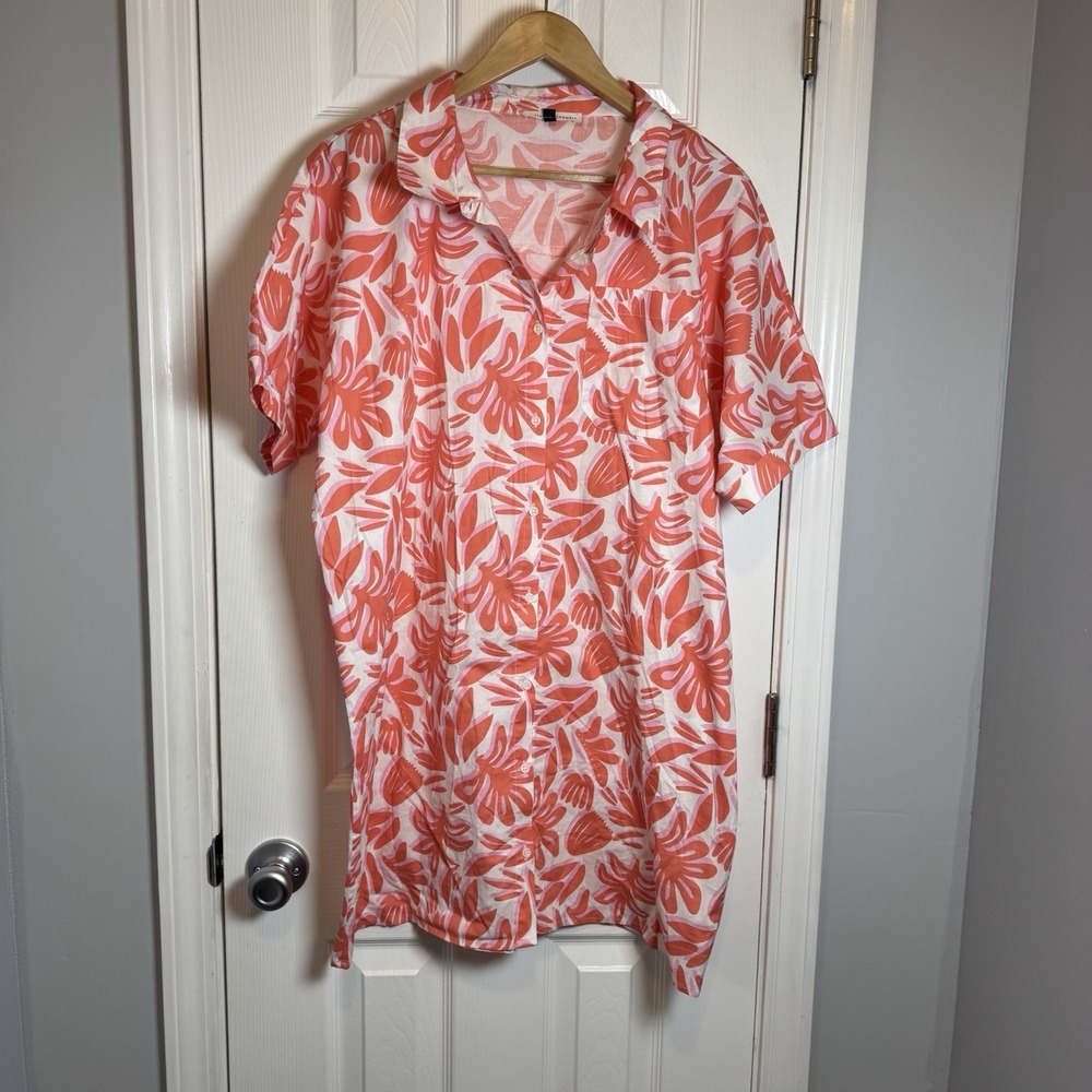 Michelle McDowell Dani Dress Spring it On Coral Pink Womens‎ Medium floral